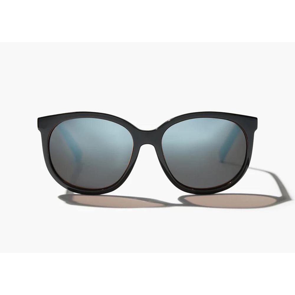 Bajio Casuarina Sunglasses Polarized in Black Gloss with Silver Mirror Plastic